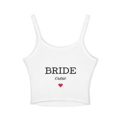Women's Bride Crew Spaghetti Strap Tank Top, Wedding Party Apparel, Bridal Shower Gift, Bridesmaid Gift, Summer Casual Wear