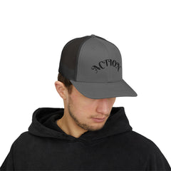 Action Snapback Trucker Cap, Cool Hats for Teens, Casual Wear, Sports Gifts, Trendy Accessories
