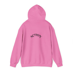 Action Unisex Heavy Blend™ Hooded Sweatshirt | Cozy Hoodie, Casual Wear, Gift for Him/Her, Workout Gear, Relaxed Style
