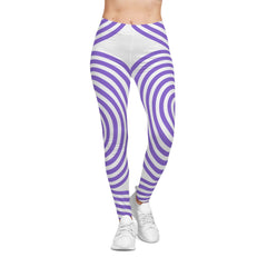 Trendy Spiral Pattern Women's Leggings, Yoga Pants, Workout Leggings, Casual Wear, Fashionable Athleisure