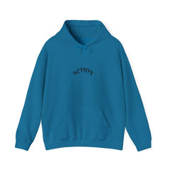 Action Unisex Heavy Blend™ Hooded Sweatshirt | Cozy Hoodie, Casual Wear, Gift for Him/Her, Workout Gear, Relaxed Style