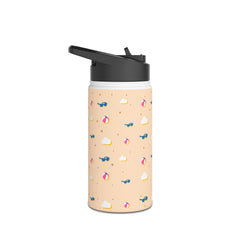 Colorful Beach-Themed Stainless Steel Water Bottle | Summer Hydration | Gift for Beach Lovers, Travel, Outdoor Adventures, Eco-Friendly