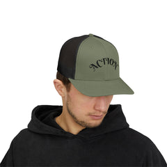 Action Snapback Trucker Cap, Cool Hats for Teens, Casual Wear, Sports Gifts, Trendy Accessories