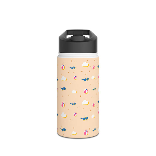 Colorful Beach-Themed Stainless Steel Water Bottle | Summer Hydration | Gift for Beach Lovers, Travel, Outdoor Adventures, Eco-Friendly