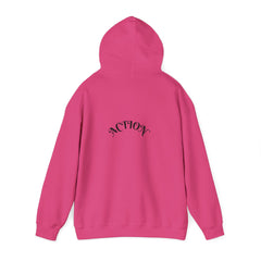Action Unisex Heavy Blend™ Hooded Sweatshirt | Cozy Hoodie, Casual Wear, Gift for Him/Her, Workout Gear, Relaxed Style