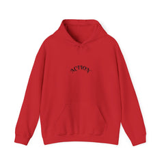 Action Unisex Heavy Blend™ Hooded Sweatshirt | Cozy Hoodie, Casual Wear, Gift for Him/Her, Workout Gear, Relaxed Style