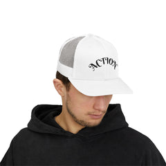 Action Snapback Trucker Cap, Cool Hats for Teens, Casual Wear, Sports Gifts, Trendy Accessories
