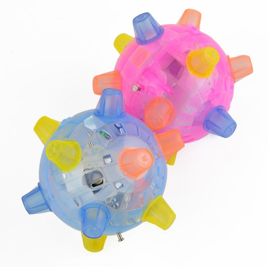 Glowing toy in motion, showcasing a colorful dancing ball ideal for children's play and entertainment.