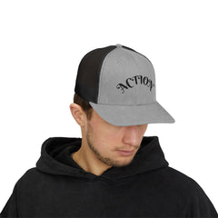 Action Snapback Trucker Cap, Cool Hats for Teens, Casual Wear, Sports Gifts, Trendy Accessories