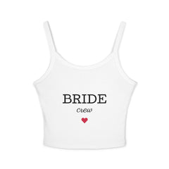Women's Bride Crew Spaghetti Strap Tank Top, Wedding Party Apparel, Bridal Shower Gift, Bridesmaid Gift, Summer Casual Wear