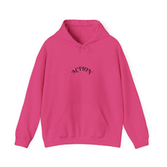 Action Unisex Heavy Blend™ Hooded Sweatshirt | Cozy Hoodie, Casual Wear, Gift for Him/Her, Workout Gear, Relaxed Style