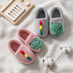 Children's Bags Heel Cartoon Dinosaur Plush Cotton Shoes