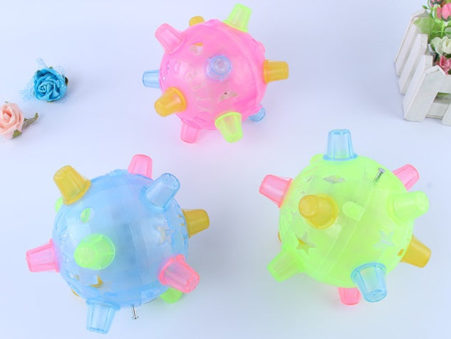 Glowing toy in motion, showcasing a colorful dancing ball ideal for children's play and entertainment.