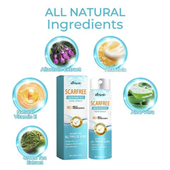 Lighten Scar Care Spray On Body Skin.