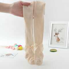 Children's baby pantyhose mesh big bow