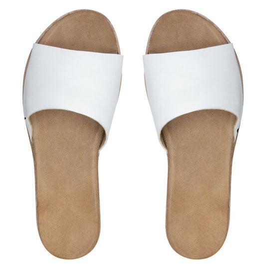 Womens Leather Sliders