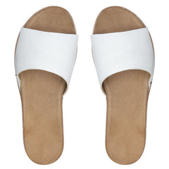 Womens Leather Sliders