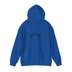 Action Unisex Heavy Blend™ Hooded Sweatshirt | Cozy Hoodie, Casual Wear, Gift for Him/Her, Workout Gear, Relaxed Style