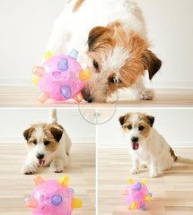 Glowing toy in motion, showcasing a colorful dancing ball ideal for children's play and entertainment.