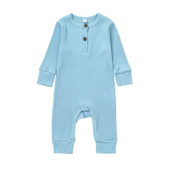 New Baby Jumpsuit Sunken Stripe Trousers Romper Western Style