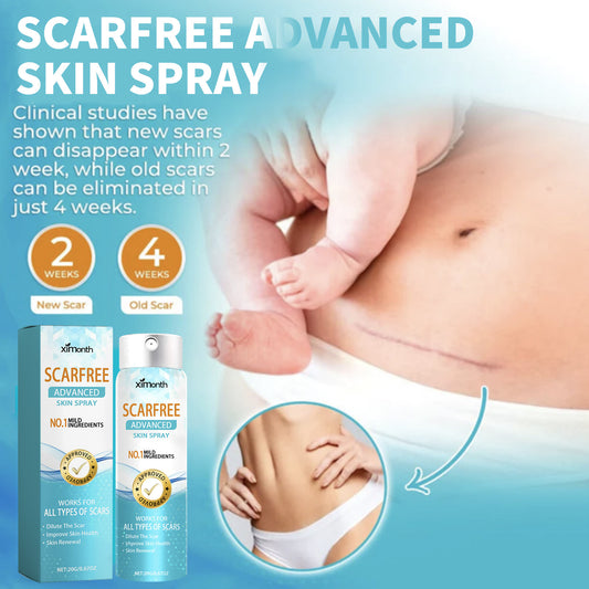 Lighten Scar Care Spray On Body Skin.