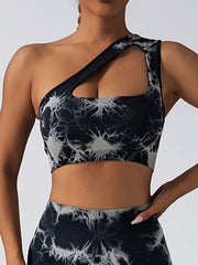 3 Pack Women's Workout Sports Bras Seamless Tie-dye Gym Yoga Crop Bra