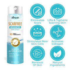 Lighten Scar Care Spray On Body Skin.
