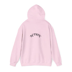 Action Unisex Heavy Blend™ Hooded Sweatshirt | Cozy Hoodie, Casual Wear, Gift for Him/Her, Workout Gear, Relaxed Style