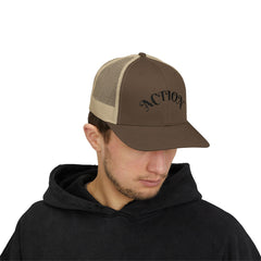 Action Snapback Trucker Cap, Cool Hats for Teens, Casual Wear, Sports Gifts, Trendy Accessories