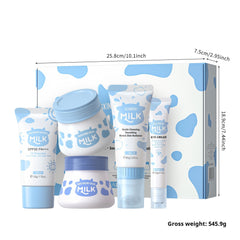 Milk Skin Care 5-piece Set Moisturizing Facial Care Suit.