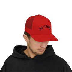 Action Snapback Trucker Cap, Cool Hats for Teens, Casual Wear, Sports Gifts, Trendy Accessories