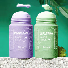 Cleansing Green Tea Mask Clay Stick Oil Control Anti-Acne Whitening Seaweed Mask Skin Care.