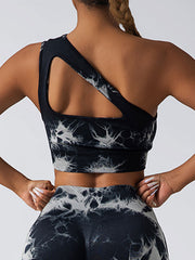 3 Pack Women's Workout Sports Bras Seamless Tie-dye Gym Yoga Crop Bra