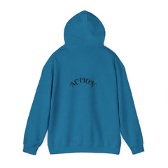 Action Unisex Heavy Blend™ Hooded Sweatshirt | Cozy Hoodie, Casual Wear, Gift for Him/Her, Workout Gear, Relaxed Style