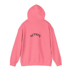 Action Unisex Heavy Blend™ Hooded Sweatshirt | Cozy Hoodie, Casual Wear, Gift for Him/Her, Workout Gear, Relaxed Style