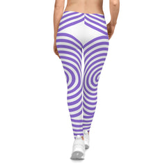 Trendy Spiral Pattern Women's Leggings, Yoga Pants, Workout Leggings, Casual Wear, Fashionable Athleisure