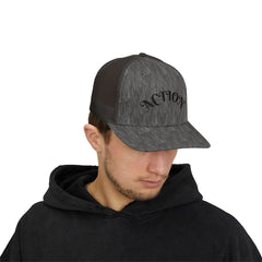 Action Snapback Trucker Cap, Cool Hats for Teens, Casual Wear, Sports Gifts, Trendy Accessories