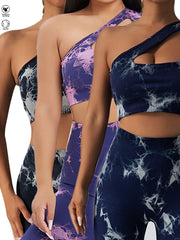 3 Pack Women's Workout Sports Bras Seamless Tie-dye Gym Yoga Crop Bra