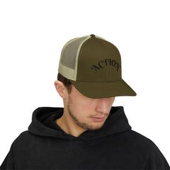 Action Snapback Trucker Cap, Cool Hats for Teens, Casual Wear, Sports Gifts, Trendy Accessories