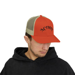 Action Snapback Trucker Cap, Cool Hats for Teens, Casual Wear, Sports Gifts, Trendy Accessories
