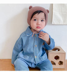 Baby Jumpsuit Thin Long Sleeve Denim Romper