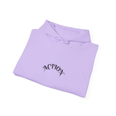 Action Unisex Heavy Blend™ Hooded Sweatshirt | Cozy Hoodie, Casual Wear, Gift for Him/Her, Workout Gear, Relaxed Style
