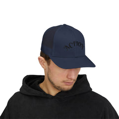 Action Snapback Trucker Cap, Cool Hats for Teens, Casual Wear, Sports Gifts, Trendy Accessories