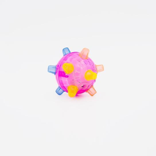 Glowing toy in motion, showcasing a colorful dancing ball ideal for children's play and entertainment.