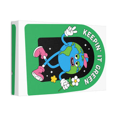 Eco-Friendly Canvas Wall Art, Keepin' It Green Print, Eco Decor, Gift for Nature Lovers, Fun Housewarming, Green Living