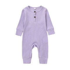 New Baby Jumpsuit Sunken Stripe Trousers Romper Western Style