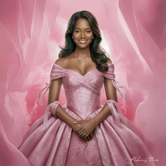 Elegant Magenta Satin Evening Gown