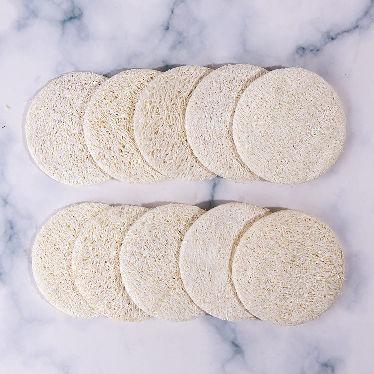 Scrubbing Exfoliating Loofah Round Reusable Makeup Skin Care Facial Remover Sponges Pads.