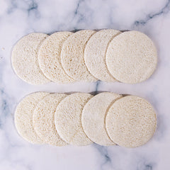 Scrubbing Exfoliating Loofah Round Reusable Makeup Skin Care Facial Remover Sponges Pads.
