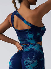 3 Pack Women's Workout Sports Bras Seamless Tie-dye Gym Yoga Crop Bra